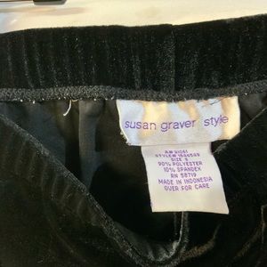 Susan Graver Style velour velvet pants S